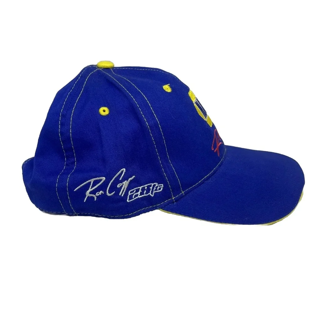 NAPA Racing‎ Martin Truex Jr #56 Blue and Yellow Adjustable Cap Hat RON CAPPS